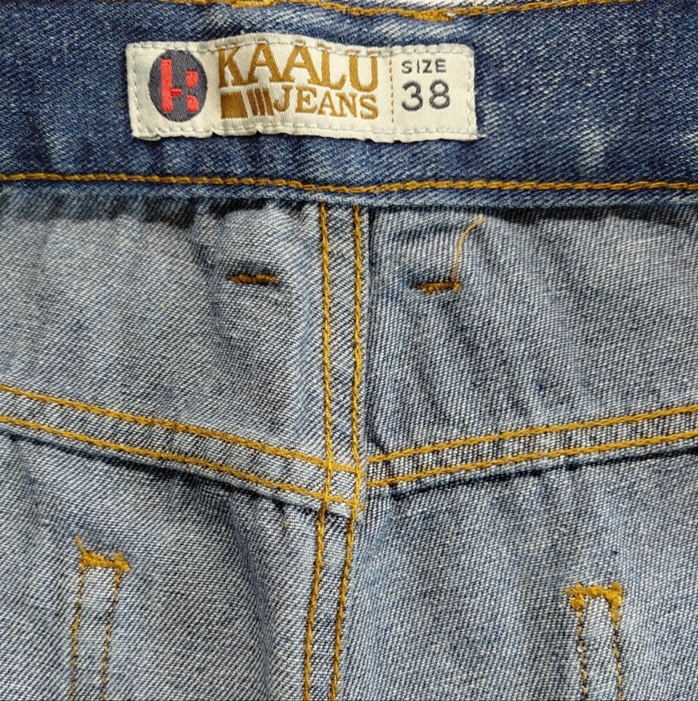 Kaalu Men's Euro Distressed Jeans 38x32 Blue - Picture 4 of 7
